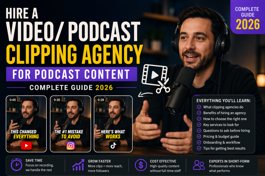 Hire a Video/ Podcast Clipping Agency for Podcast Content