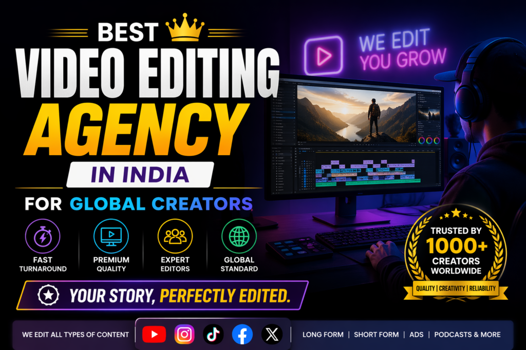 Best Video Editing Agency in India for Global Creators